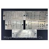 (5) Railroad Brake Cylinder Diagrams, Stainless Steel, 10'-13'w