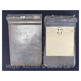 (2) Reading Railway System Figural Train Clip Boards, 8'x5.5'