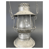 Adlake CCC&St.LRy. Railroad Lantern, with Clear Unmarked Globe (Cracked), 10'h