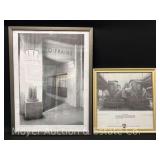 (2) Framed Photograph Prints, 16'x16' and 25'x19'