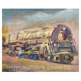 'Iron Giant' by John Schweikhard Oil on Canvas, Artist Signed, Unframed 16'x20'