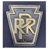 Pennsylvania Railroad Keystone Brass Plaque, 6'x5.5'