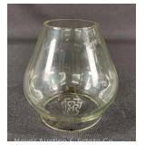 Pennsylvania Railroad Keystone Etched Clear Glass Railroad Globe, 4.5'h