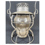 Dietz N.Y.C.S Railroad Lantern, with Clear Unmarked Glass Globe, 10'h