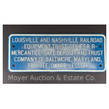 Louisville and Nashville Railroad Equipment Trust Plaque, Steel, 8.5'x22'