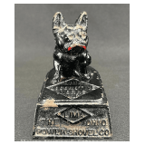 Lima Locomotive Works 'The Ohio Power Shovel' Bull Dog Paperweight, 2.75'w x 4'h