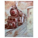 'Keystone Giant' by John Schweikhard Oil on Canvas, Artist Signed, Unframed 20'x16'