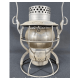 Dietz N.Y.C.S Railroad Lantern, with Clear Unmarked Glass Globe, 9'h
