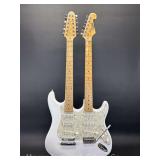 K-Tone Double Neck Electric Guitar, with Hard Case