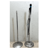 (2) Microphone Stands with Weighted Bases