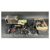 Group of Instrument Cables, Cords, Small Amplifier, Etc.