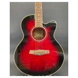 Ibanez AEL20E Acoustic Electric Guitar, See Photos for Scratching