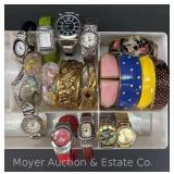 Group of Ladies Watches and Bracelets
