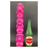 (2) Blow Mold Figural Coin Banks, 18" and 28"h