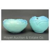 (2) Pieces of Van Briggle Pottery, Blue/Green Matte Glaze, 3.5'-4'h