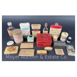 Group of Medical and Hygiene Advertising and Tins