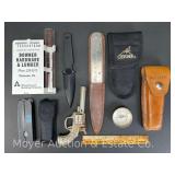 Group of Knives, Rulers, Etc.