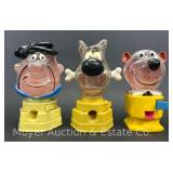 (3) Figural Gumball Machines/Coin Banks: (2) Hasbro 1960s and Other, 8"-9"h
