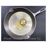 Griswold No. 8 Cast Iron Skillet, with Original Label, 10.5"w