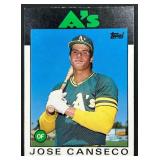 1986 Topps Tiffany Jose Canseco No. 20t Baseball Card