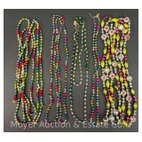 Group of Vintage Glass Christmas Tree Garlands