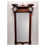 Victorian Pier Wall Mirror, Walnut, Antique, 57.5"x27" Overall
