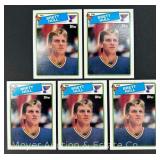 (5) 1988 Topps Brett Hull No. 66 Hockey Cards