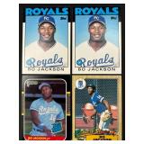(4) Bo Jackson Baseball Cards