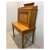 Fall-front Desk, Two Pieces, Chestnut, Antique, 34"x21"x57"h