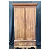 Double Door Country Cupboard, Single Drawer Below, Shelves Inside, Antique, 46"x16"x80"h