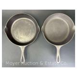 (2) Wagner Ware -O- No. 6 Cast Iron Skillets, Pattern 1056, 9"w
