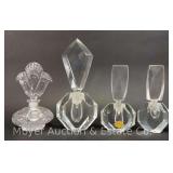 (4) Perfume Bottles, 5"-7"h