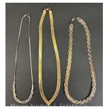 (3) Sterling Silver Necklaces, 1.41tr.oz