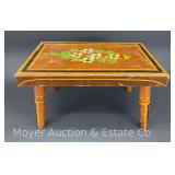Hand-Painted Pennsylvania Wood Foot Stool, 12"w