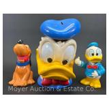 Group of Donald Duck and Goofy Coin Banks, 6"-9.5"h
