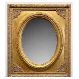 Wall Mirror with Gold Tone Frame, 23"x19"