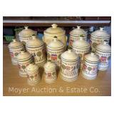 Group of Kitchen Canisters, 5'-10'h