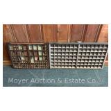 (2) Typeset Drawers, Antique, 17'x32' and 17'x22'