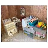 Group of Dollhouses, Dolls, Doll Furniture, Toys, Etc.