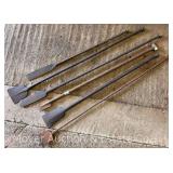 (6) Wrought Iron Digging Chisels/Pry Bars, 42'-58' Long