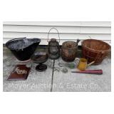 Coal Scuttle, Barn Lantern, Etc.