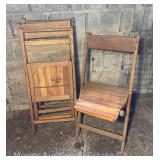(4) Wood Folding Chairs