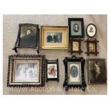 Group of Framed Black and White Photos, 6.5'x4.5' - 13'x15'