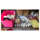 Group of Kitchenware, Pepsi Glasses, Mugs, Etc.