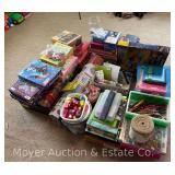 Group of Craft Supplies, Puzzles, Books, Etc.