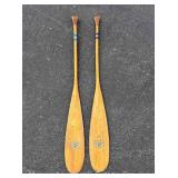 (2) Grumman Wood Canoe Paddles, 54' Long