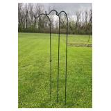 (3) Round Metal Shepards Hooks, 86' Overall Length