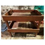 (2) Pine 2-Tier Wood Shelves/Planting Stands