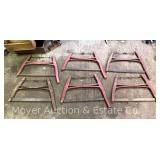 (6) Wood Frame Buck Saws, Antique