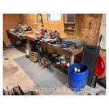 Contents of Shop Wall and Workbench: Tools, Shop Supplies, Chemicals, Etc.